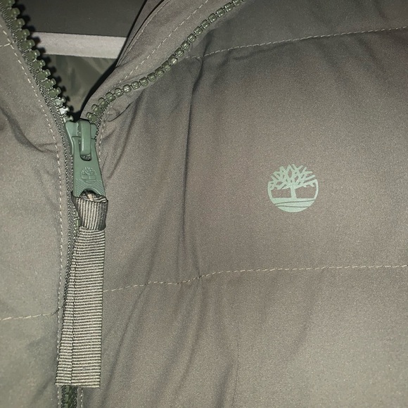 WOMENS TIMBERLAND XL PUFFER COAT JACKET GREEN - Picture 3 of 5